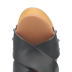 Dingo Womens Driftwood Studs Black Leather Sandals Shoes -Fashion Footwear Shop DI849 Black 6