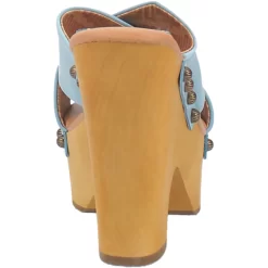 Dingo Womens Driftwood Studs Blue Leather Sandals Shoes -Fashion Footwear Shop DI849 Blue 4