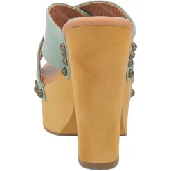Dingo Womens Driftwood Studs Mint Leather Sandals Shoes -Fashion Footwear Shop DI849 Mint 4