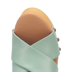 Dingo Womens Driftwood Studs Mint Leather Sandals Shoes -Fashion Footwear Shop DI849 Mint 6