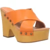 Dingo Womens Driftwood Studs Orange Leather Sandals Shoes