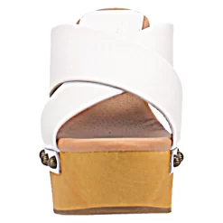 Dingo Womens Driftwood Studs White Leather Sandals Shoes -Fashion Footwear Shop DI849 White 5