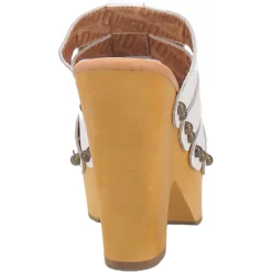 Dingo Womens Dagwood White Leather Studs Sandals Shoes -Fashion Footwear Shop DI853 White 4