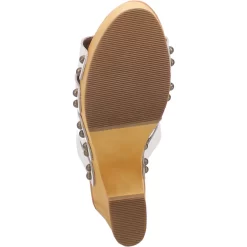 Dingo Womens Dagwood White Leather Studs Sandals Shoes -Fashion Footwear Shop DI853 White 7