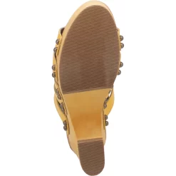 Dingo Womens Dagwood Yellow Leather Studs Sandals Shoes -Fashion Footwear Shop DI853 Yellow 7