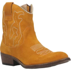 Dingo Womens Daisy Mae Bootie Leather Mustard