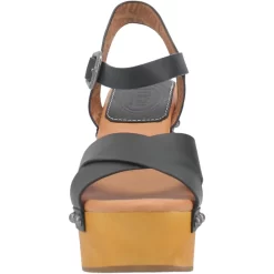 Dingo Womens Woodstock Black Leather Studs Sandals Shoes -Fashion Footwear Shop DI879 Black 5