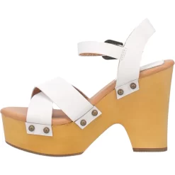 Dingo Womens Woodstock White Leather Studs Sandals Shoes 9 Dingo Womens Woodstock White Leather Studs Sandals Shoes -Fashion Footwear Shop DI879 White 3