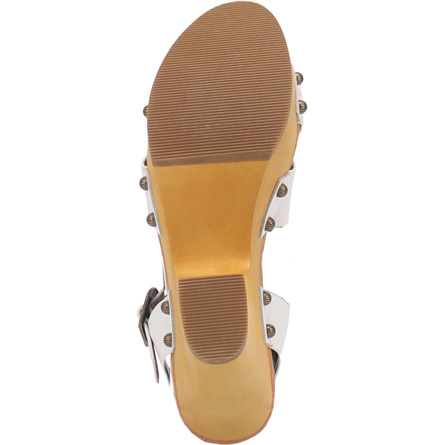 Dingo Womens Woodstock White Leather Studs Sandals Shoes 7 Dingo Womens Woodstock White Leather Studs Sandals Shoes - Image 7