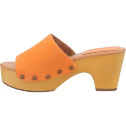 Dingo Womens Beechwood Orange Leather Studs Sandals Shoes -Fashion Footwear Shop DI906 Orange 3