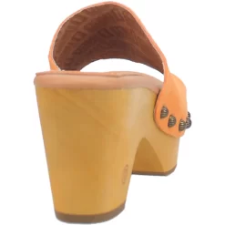 Dingo Womens Beechwood Orange Leather Studs Sandals Shoes -Fashion Footwear Shop DI906 Orange 4