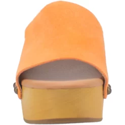 Dingo Womens Beechwood Orange Leather Studs Sandals Shoes -Fashion Footwear Shop DI906 Orange 5