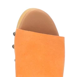 Dingo Womens Beechwood Orange Leather Studs Sandals Shoes -Fashion Footwear Shop DI906 Orange 6