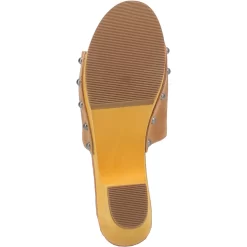 Dingo Womens Beechwood Tan Leather Studs Sandals Shoes -Fashion Footwear Shop DI906 Tan 7