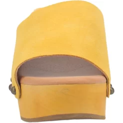 Dingo Womens Beechwood Yellow Leather Studs Sandals Shoes -Fashion Footwear Shop DI906 Yellow 5