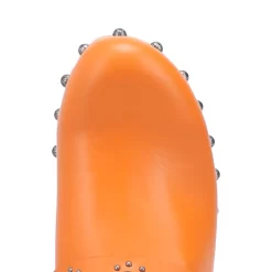 Dingo Womens Deadwood Orange Leather Studs Clogs Shoes -Fashion Footwear Shop DI917 Orange 6