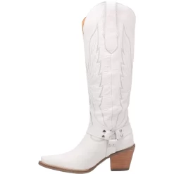 Dingo Womens Heavens To Betsy Cowboy Boots Leather White -Fashion Footwear Shop DI926 White 3