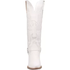 Dingo Womens Heavens To Betsy Cowboy Boots Leather White -Fashion Footwear Shop DI926 White 5