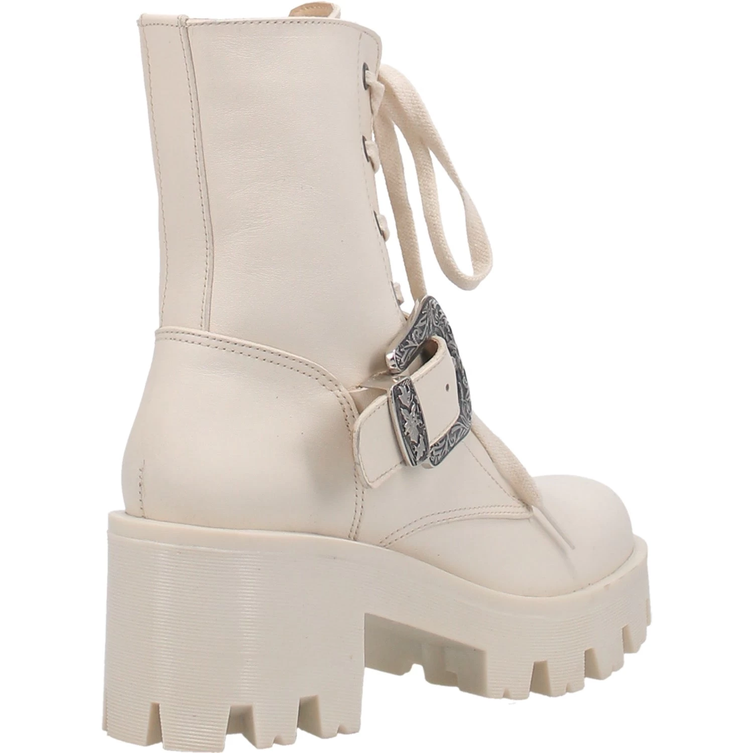 Dingo Womens Double Down Bootie Cowboy Boots Leather Cream 2 Dingo Womens Double Down Bootie Cowboy Boots Leather Cream - Image 2