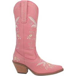 Dingo Womens Full Bloom Cowboy Boots Leather Pink -Fashion Footwear Shop DI939 Pink 2