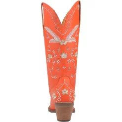 Dingo Womens Full Bloom Cowboy Boots Leather Orange -Fashion Footwear Shop DI939 Orange 4