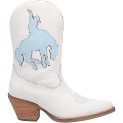 Dingo Womens Let Er Buck Cowboy Boots Leather White -Fashion Footwear Shop DI945 White 2