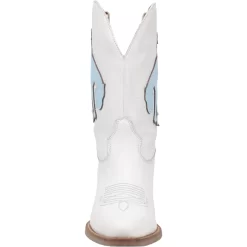 Dingo Womens Let Er Buck Cowboy Boots Leather White -Fashion Footwear Shop DI945 White 5