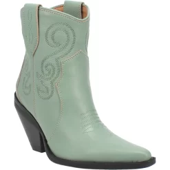 Dingo Womens Pretty N Prissy Bootie Cowboy Boots Leather Mint