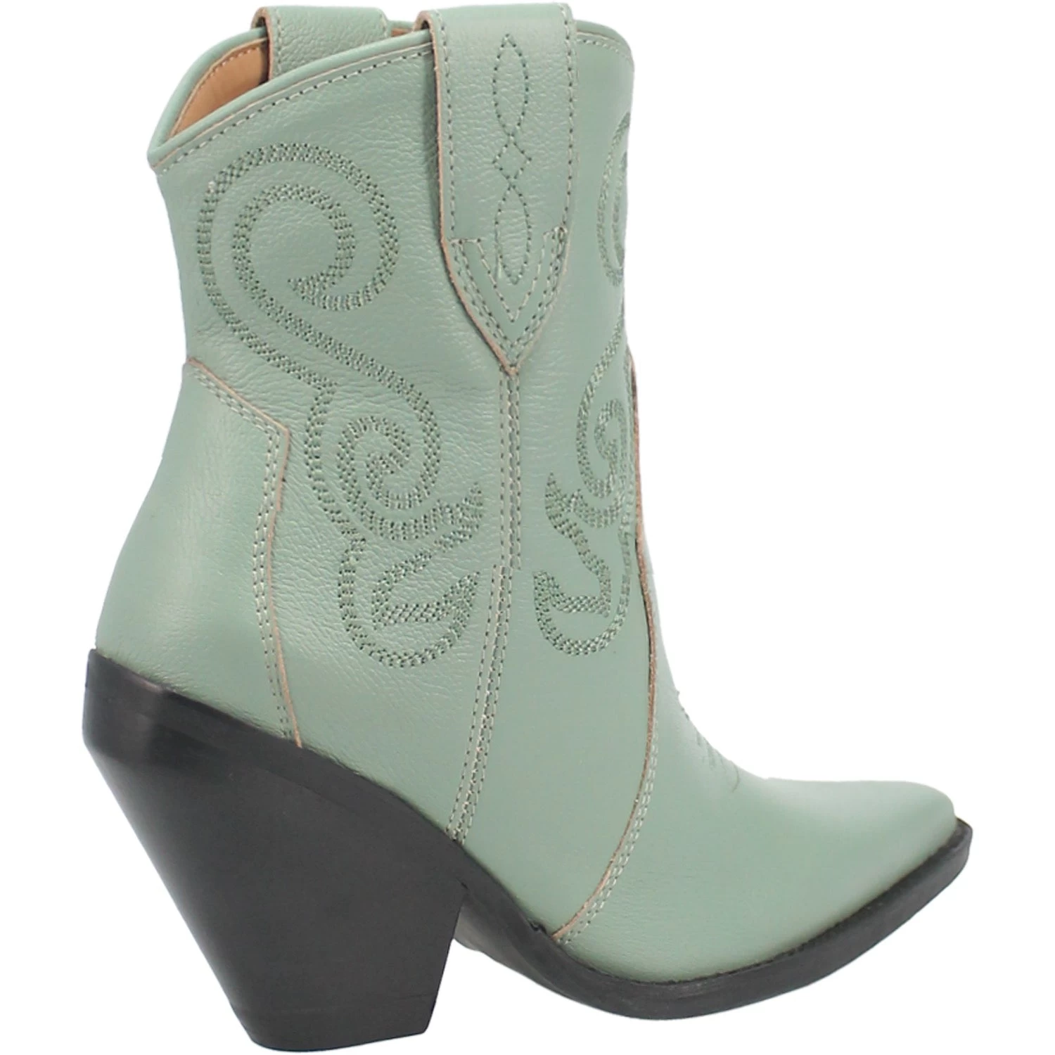 Dingo Womens Pretty N Prissy Bootie Cowboy Boots Leather Mint 2 Dingo Womens Pretty N Prissy Bootie Cowboy Boots Leather Mint - Image 2