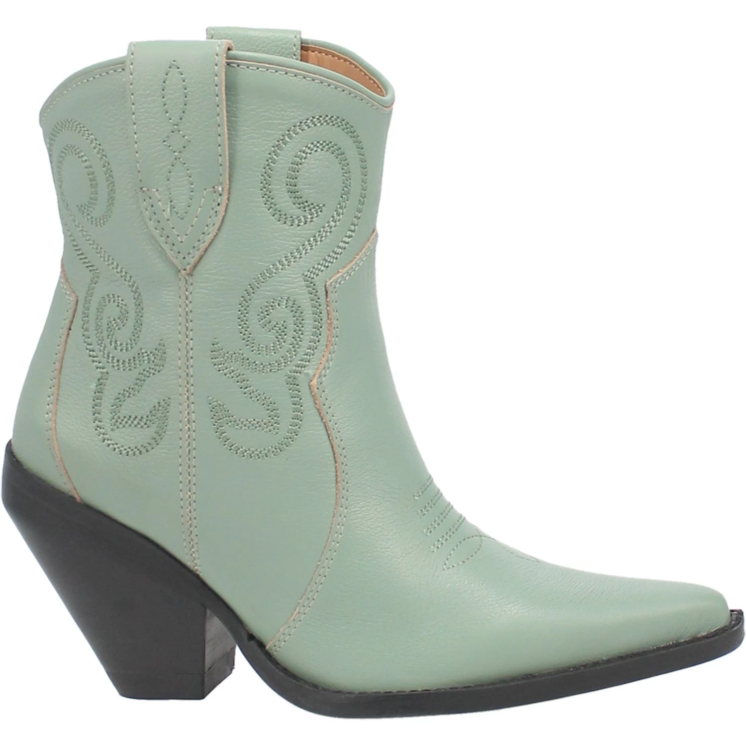 Dingo Womens Pretty N Prissy Bootie Cowboy Boots Leather Mint 3 Dingo Womens Pretty N Prissy Bootie Cowboy Boots Leather Mint - Image 3