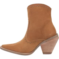 Dingo Womens Classy N Sassy Bootie Cowboy Boots Leather Camel Suede -Fashion Footwear Shop DI952 Camel Suede 3