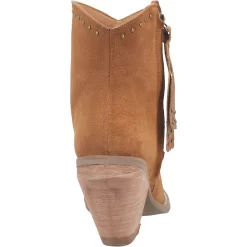 Dingo Womens Classy N Sassy Bootie Cowboy Boots Leather Camel Suede -Fashion Footwear Shop DI952 Camel Suede 4