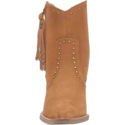 Dingo Womens Classy N Sassy Bootie Cowboy Boots Leather Camel Suede -Fashion Footwear Shop DI952 Camel Suede 5