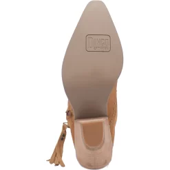 Dingo Womens Classy N Sassy Bootie Cowboy Boots Leather Camel Suede -Fashion Footwear Shop DI952 Camel Suede 7