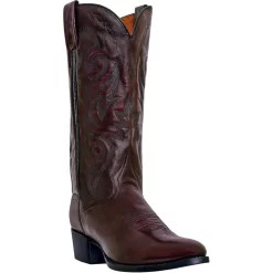 Dan Post Mens Milwaukee Cowboy Boots Leather Black Cherry -Fashion Footwear Shop DP2112R