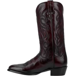 Dan Post Mens Milwaukee Cowboy Boots Leather Black Cherry -Fashion Footwear Shop DP2112R 3