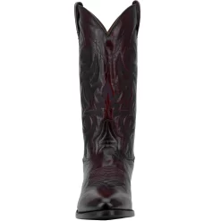 Dan Post Mens Milwaukee Cowboy Boots Leather Black Cherry -Fashion Footwear Shop DP2112R 5