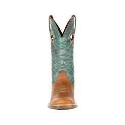 Durango Womens Wheat/Tidal Teal Leather Lady Rebel Pro Cowboy Boots -Fashion Footwear Shop DRD0353 front