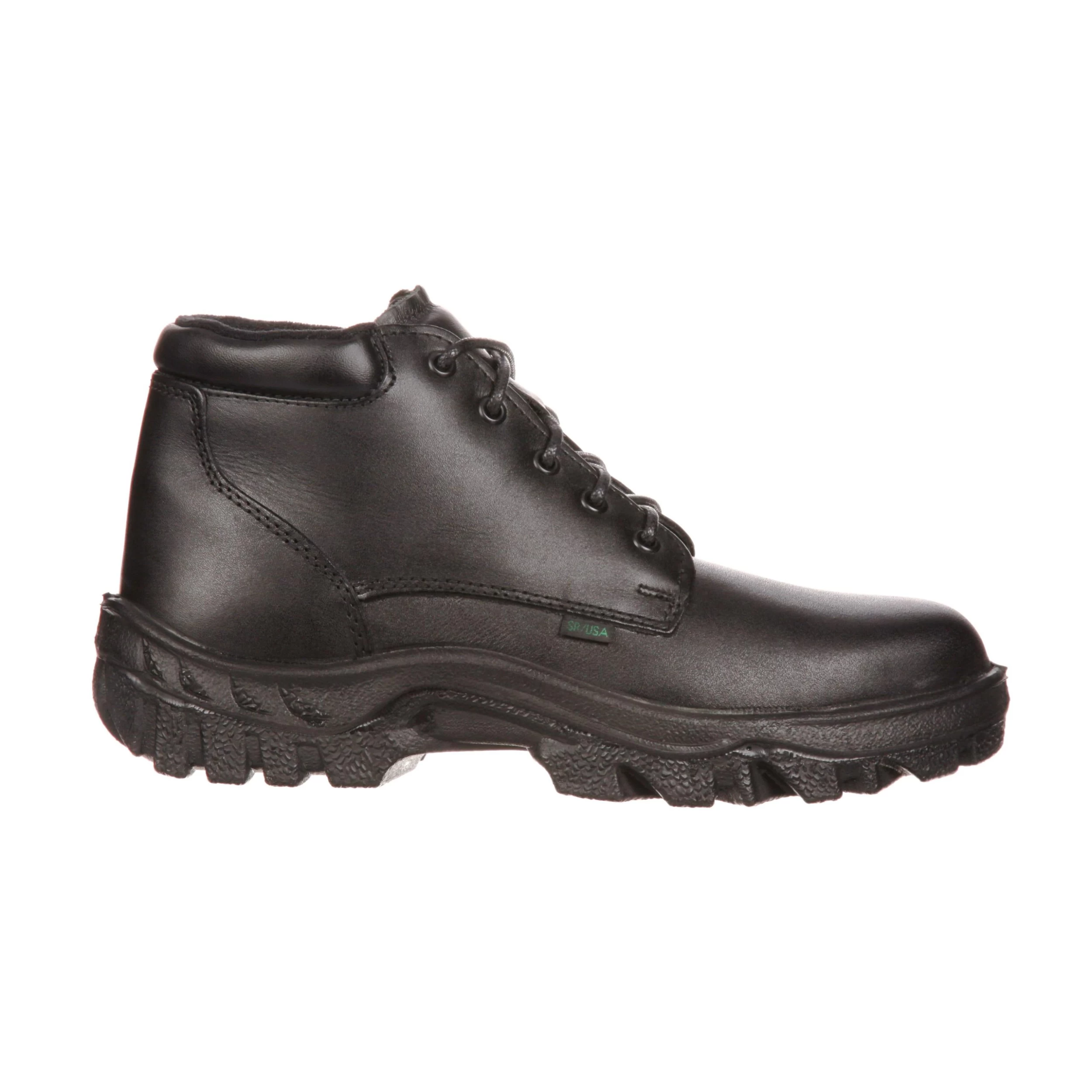 Rocky Boots Rocky TMC Mens Black Leather Lace-Up Postal-Approved Duty Chukka Boots