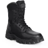Rocky Boots Rocky Mens Black Leather Alphaforce Waterproof Zipper Duty Boots