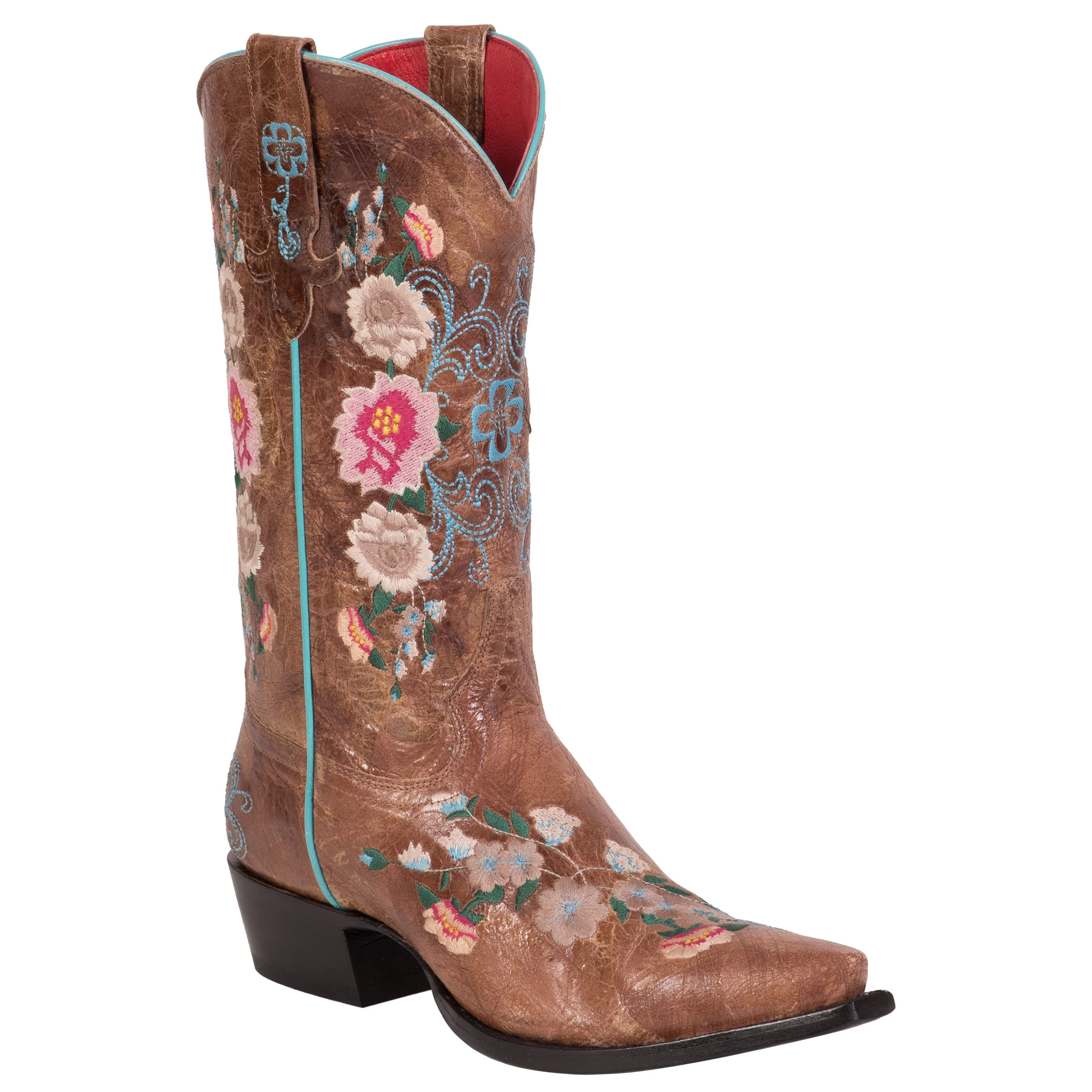 Macie Bean By Anderson Bean Womens Honey Leather Cowboy Boots Floral Multi 8.5 B 1 Macie Bean By Anderson Bean Womens Honey Leather Cowboy Boots Floral Multi 8.5 B
