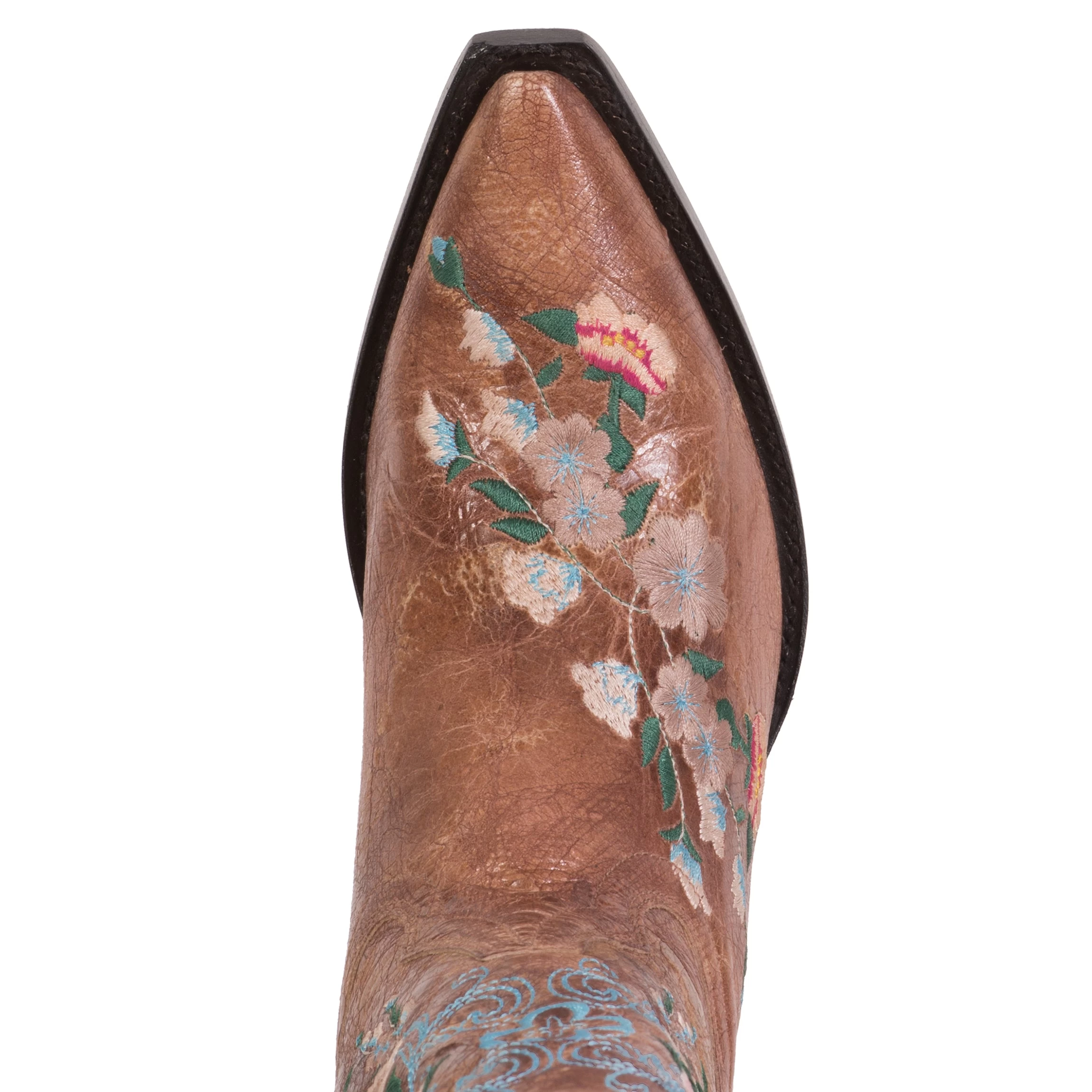 Macie Bean By Anderson Bean Womens Honey Leather Cowboy Boots Floral Multi 8.5 B 6 Macie Bean By Anderson Bean Womens Honey Leather Cowboy Boots Floral Multi 8.5 B - Image 6