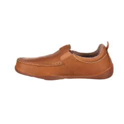 Georgia Mens Tan Leather Cedar Falls Moc Slip-On Shoes 25 Georgia Mens Tan Leather Cedar Falls Moc Slip-On Shoes -Fashion Footwear Shop G050 instep profile