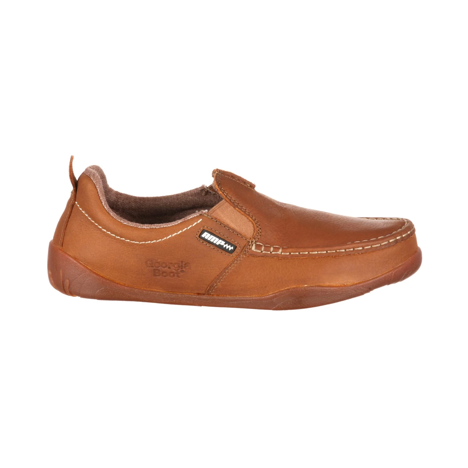 Georgia Mens Tan Leather Cedar Falls Moc Slip-On Shoes 14 Georgia Mens Tan Leather Cedar Falls Moc Slip-On Shoes - Image 14