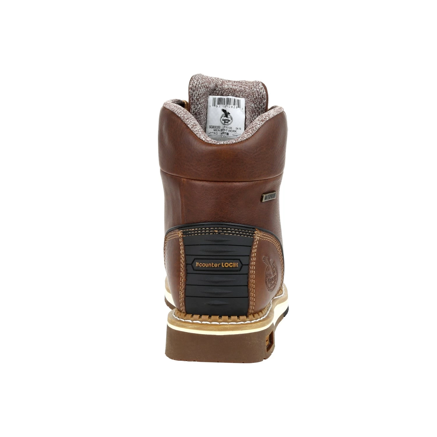 Georgia Mens Brown Leather Amp LT Wedge WP Work Boots 2 Georgia Mens Brown Leather Amp LT Wedge WP Work Boots - Image 2