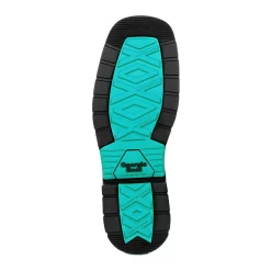 Georgia Womens Brown/Green Leather Carbo-Tec ST WP Cowboy Boots -Fashion Footwear Shop GB00386 outsole