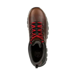 Georgia Mens Brown Leather Eagle Trail WP Hiking Oxford -Fashion Footwear Shop GB00398 birdseye