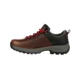 Georgia Mens Brown Leather Eagle Trail WP Hiking Oxford -Fashion Footwear Shop GB00398 instep profile
