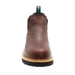 Georgia Mens Soggy Brown Leather WP High Romeo Ankle Boots -Fashion Footwear Shop GR500 front square 1132f0cd 1328 4800 ad9c e397950e84d1