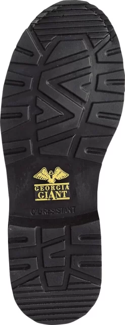 Georgia Mens Soggy Brown Leather WP High Romeo Ankle Boots -Fashion Footwear Shop GR500 outsole